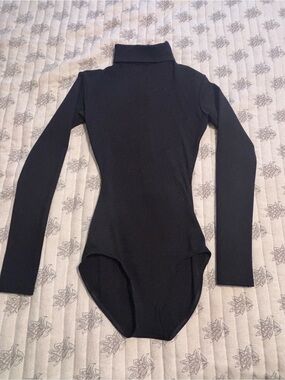 Capezio Black Long Sleeve Mockneck Bodysuit